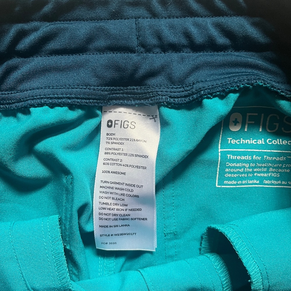 Figs Teal Joggers S - Picture 3 of 5